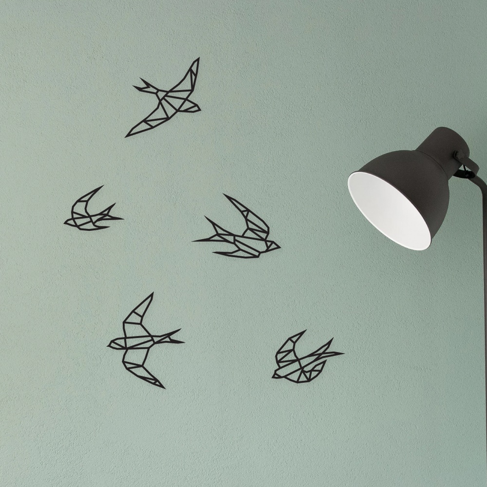 Geometric Swallows - Black